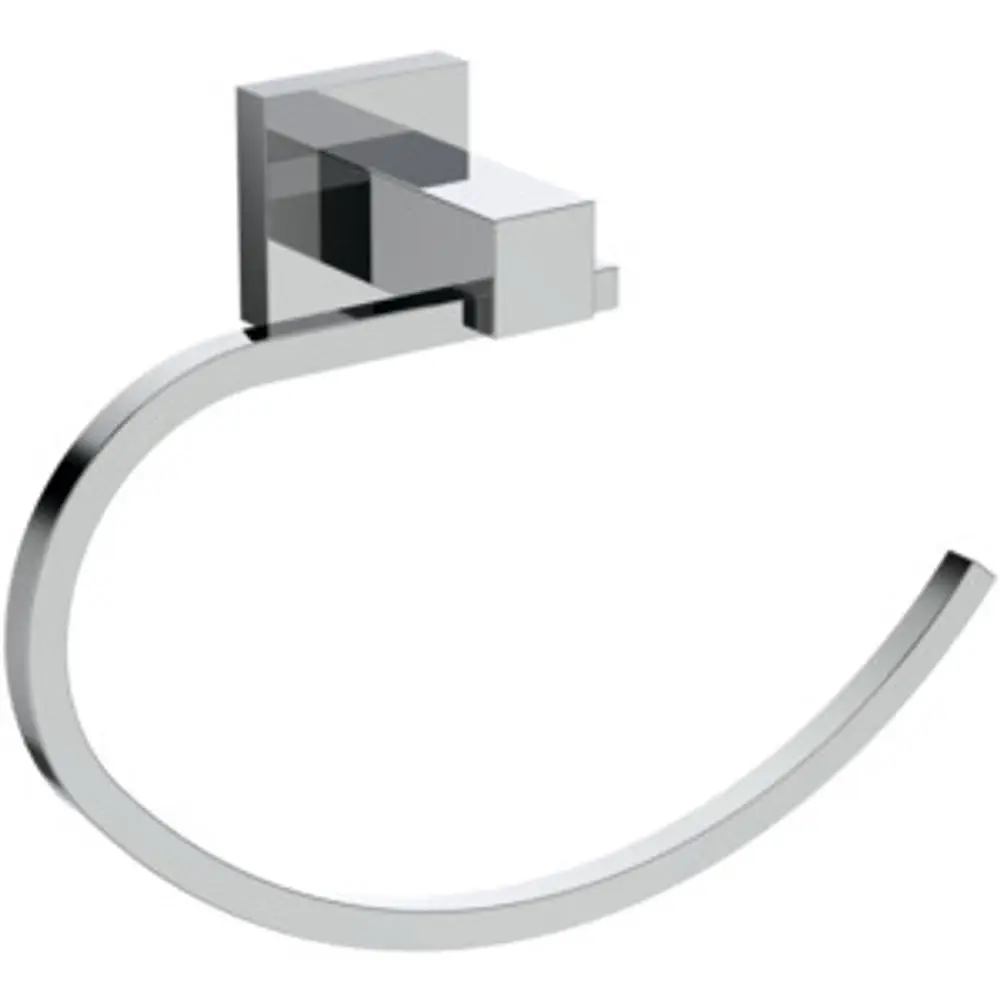 Handtuchring aus verchromtem Material, modernes Design mit quadratischer Halterung; Produkt von Ideal Standard.
